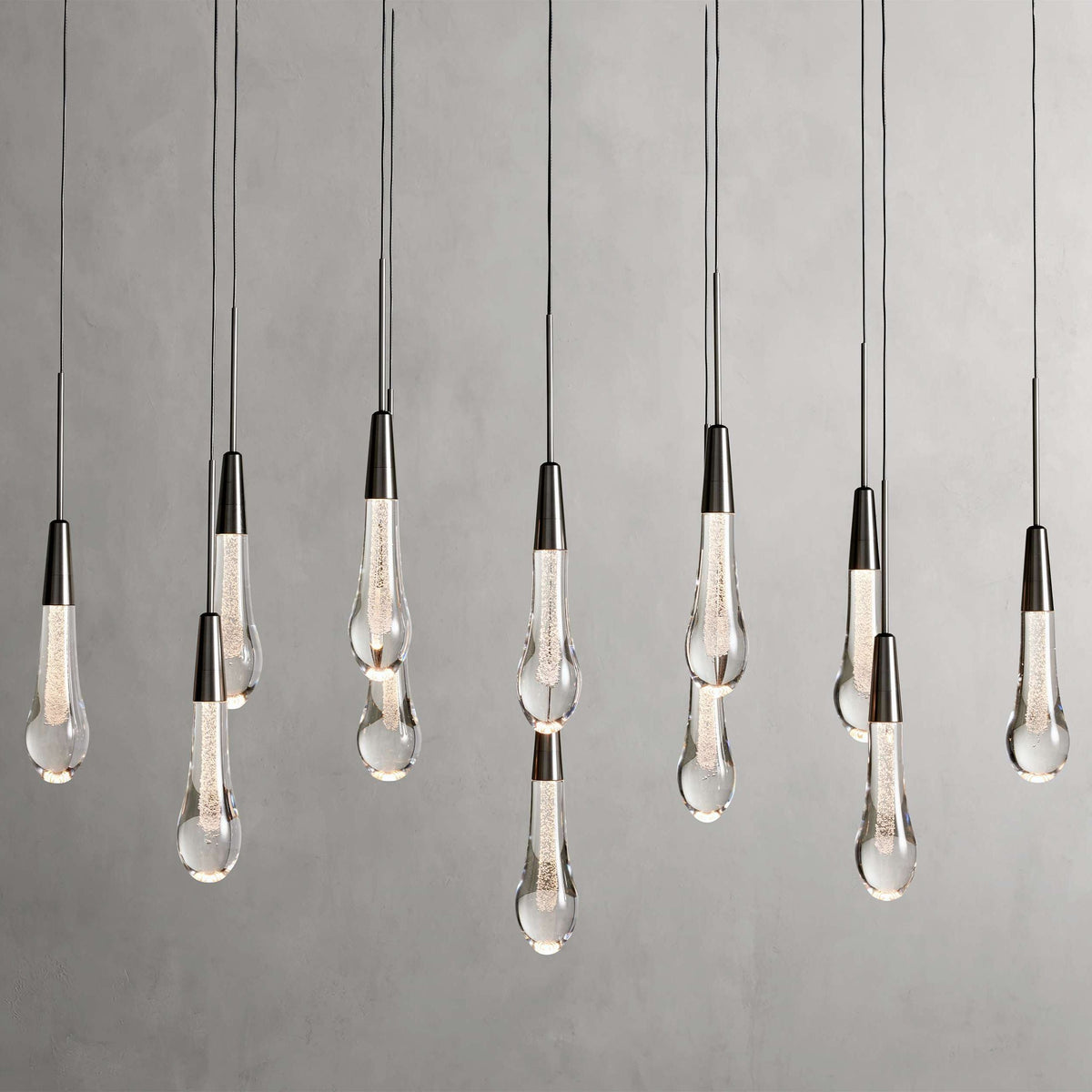 Soltaire Raindrop Crystal Linear Chandelier