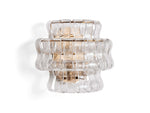 Ghiaccio Textured Glass Wall Sconces