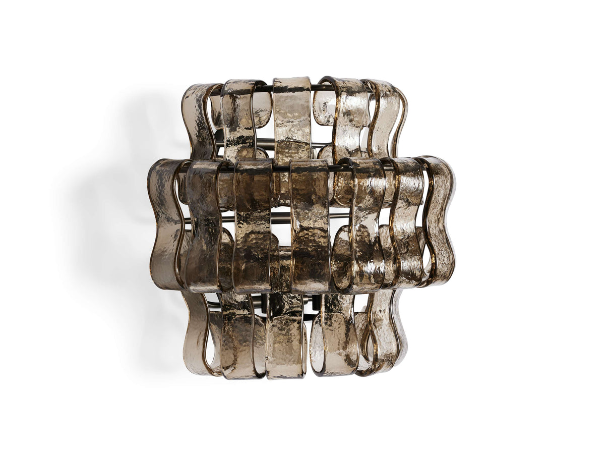 Ghiaccio Textured Glass Wall Sconces