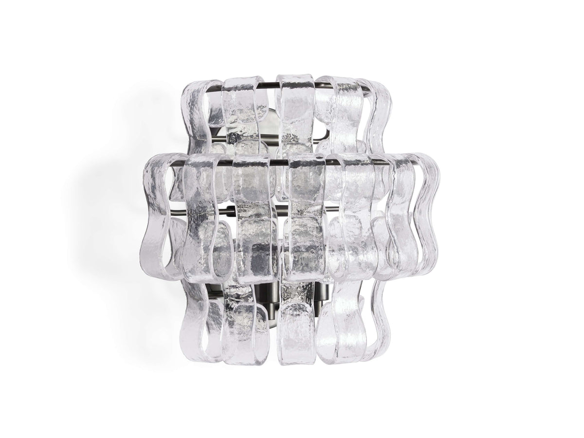 Ghiaccio Textured Glass Wall Sconces