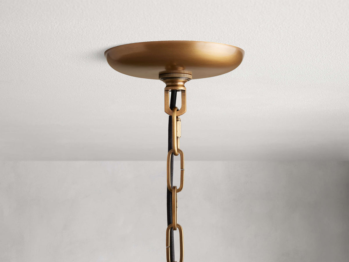 Ghiaccio Textured Glass Round Chandelier