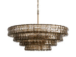 Ghiaccio Textured Glass Round Chandelier