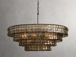 Ghiaccio Textured Glass Round Chandelier