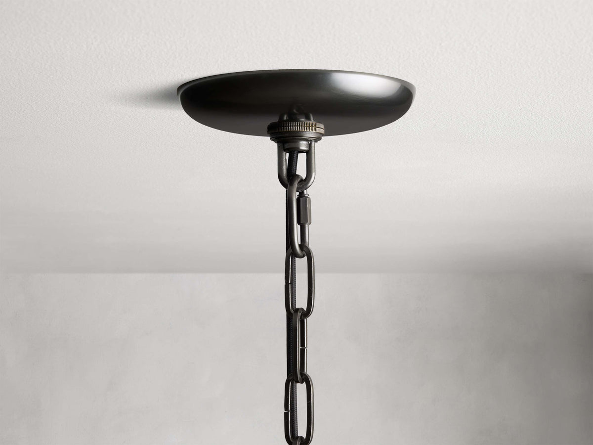 Ghiaccio Textured Glass Round Chandelier