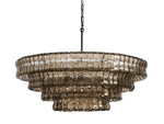 Ghiaccio Textured Glass Round Chandelier
