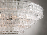 Ghiaccio Textured Glass Round Chandelier