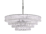 Ghiaccio Textured Glass Round Chandelier