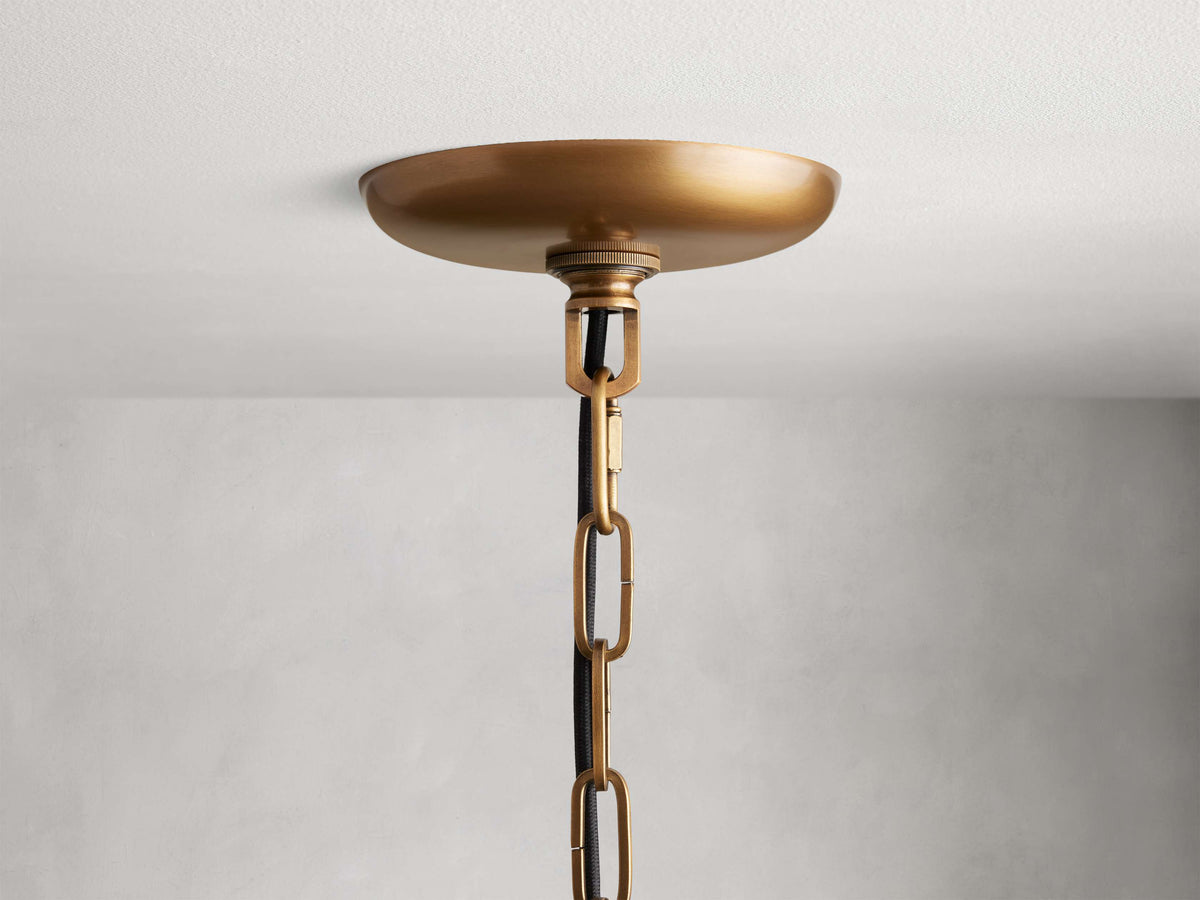 Ghiaccio Textured Glass Round Chandelier