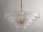 Ghiaccio Textured Glass Round Chandelier