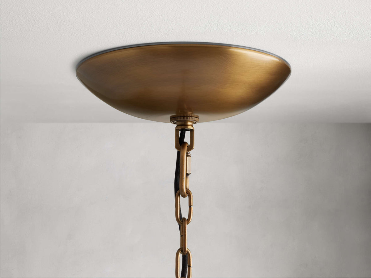 Ghiaccio Textured Glass Round Chandelier