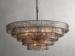 Ghiaccio Textured Glass Round Chandelier