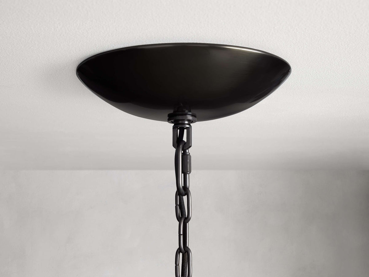 Ghiaccio Textured Glass Round Chandelier