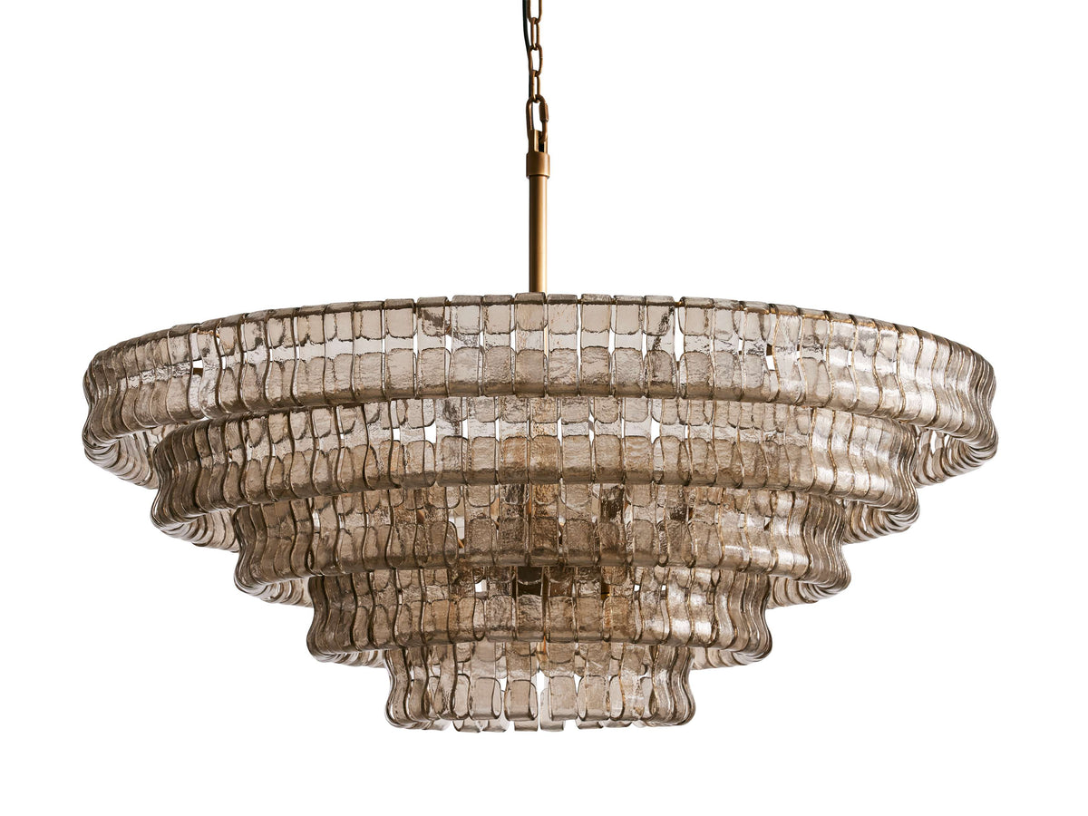 Ghiaccio Handcrafted Glass Round Chandelier
