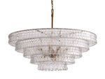 Ghiaccio Ripple Glass Round Chandelier