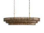 Ghiaccio Handcrafted Glass Oval Chandelier