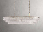 Ghiaccio Handcrafted Glass Oval Chandelier