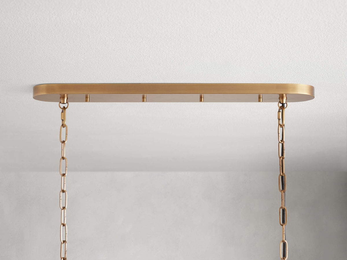 Ghiaccio Handcrafted Glass Oval Chandelier
