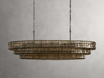 Ghiaccio Handcrafted Glass Oval Chandelier