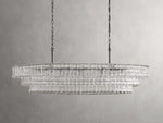 Ghiaccio Handcrafted Glass Oval Chandelier