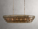Ghiaccio Handcrafted Glass Oval Chandelier