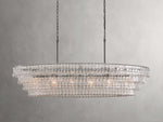 Ghiaccio Handcrafted Glass Oval Chandelier