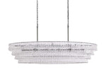 Ghiaccio Handcrafted Glass Oval Chandelier