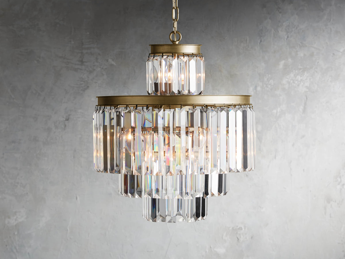 Leyland Prism Crystal Tiered Chandelier