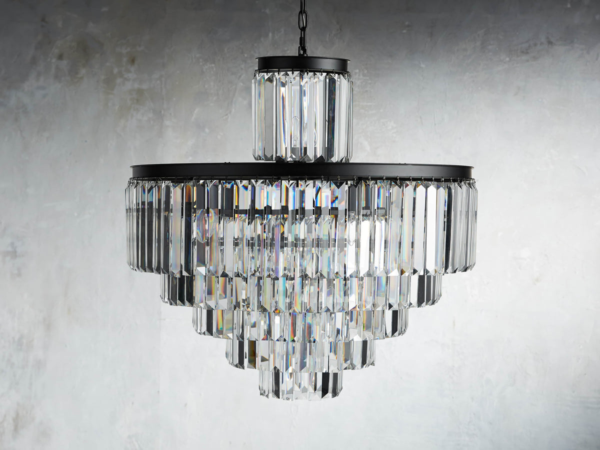 Leyland Prism Crystal Tiered Chandelier