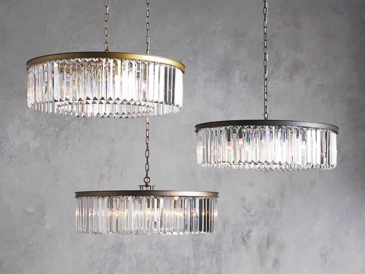 Leyland Prism Crystal Round Chandelier