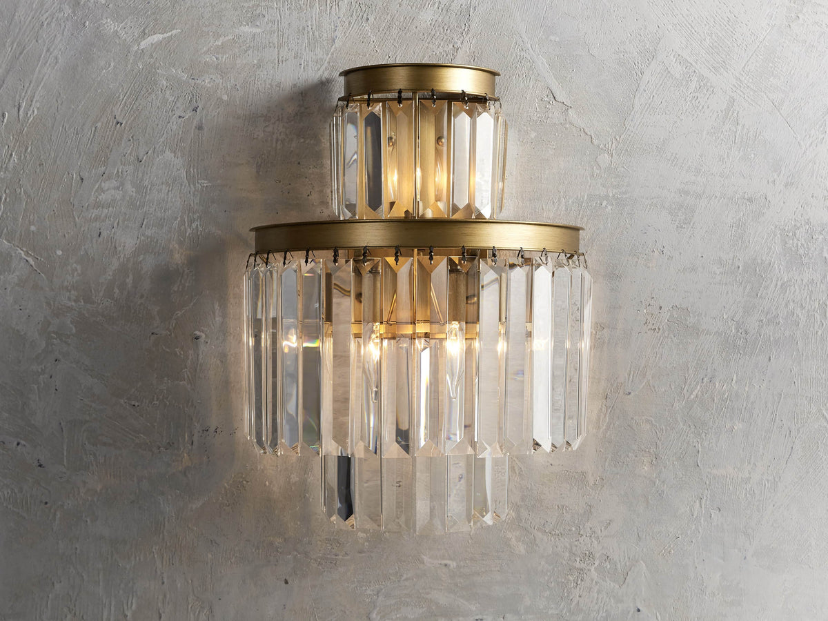 Leyland Prism Crystal 3-Light Wall Sconce
