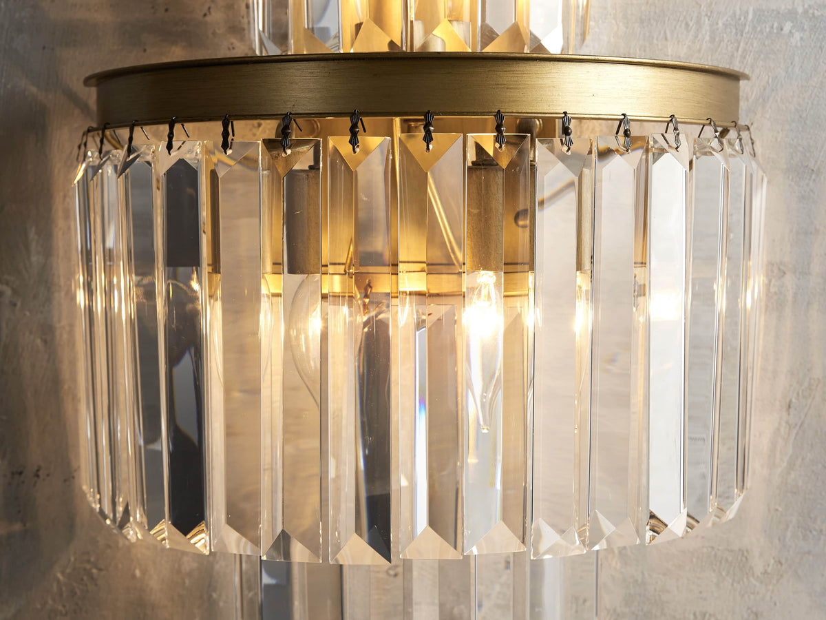 Leyland Prism Crystal 3-Light Wall Sconce