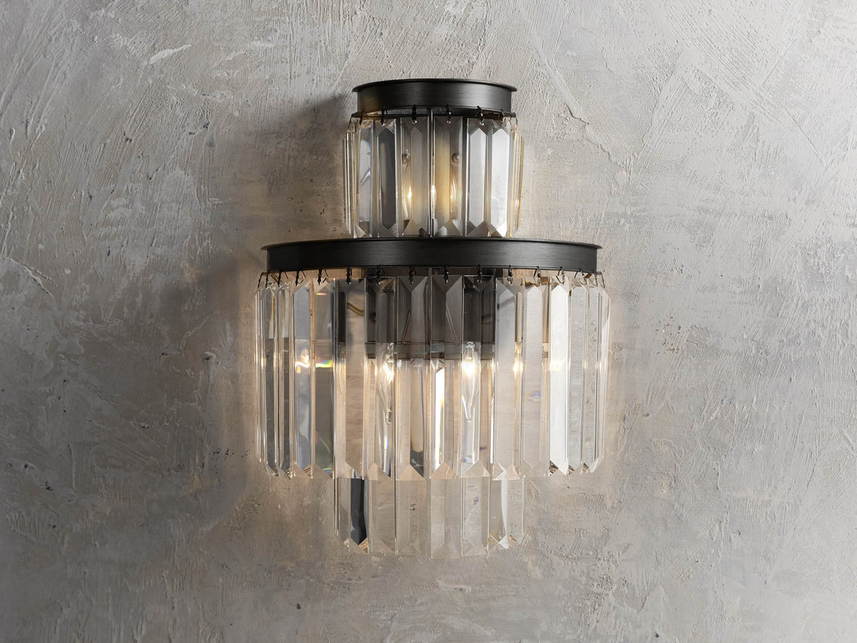 Leyland Prism Crystal 3-Light Wall Sconce