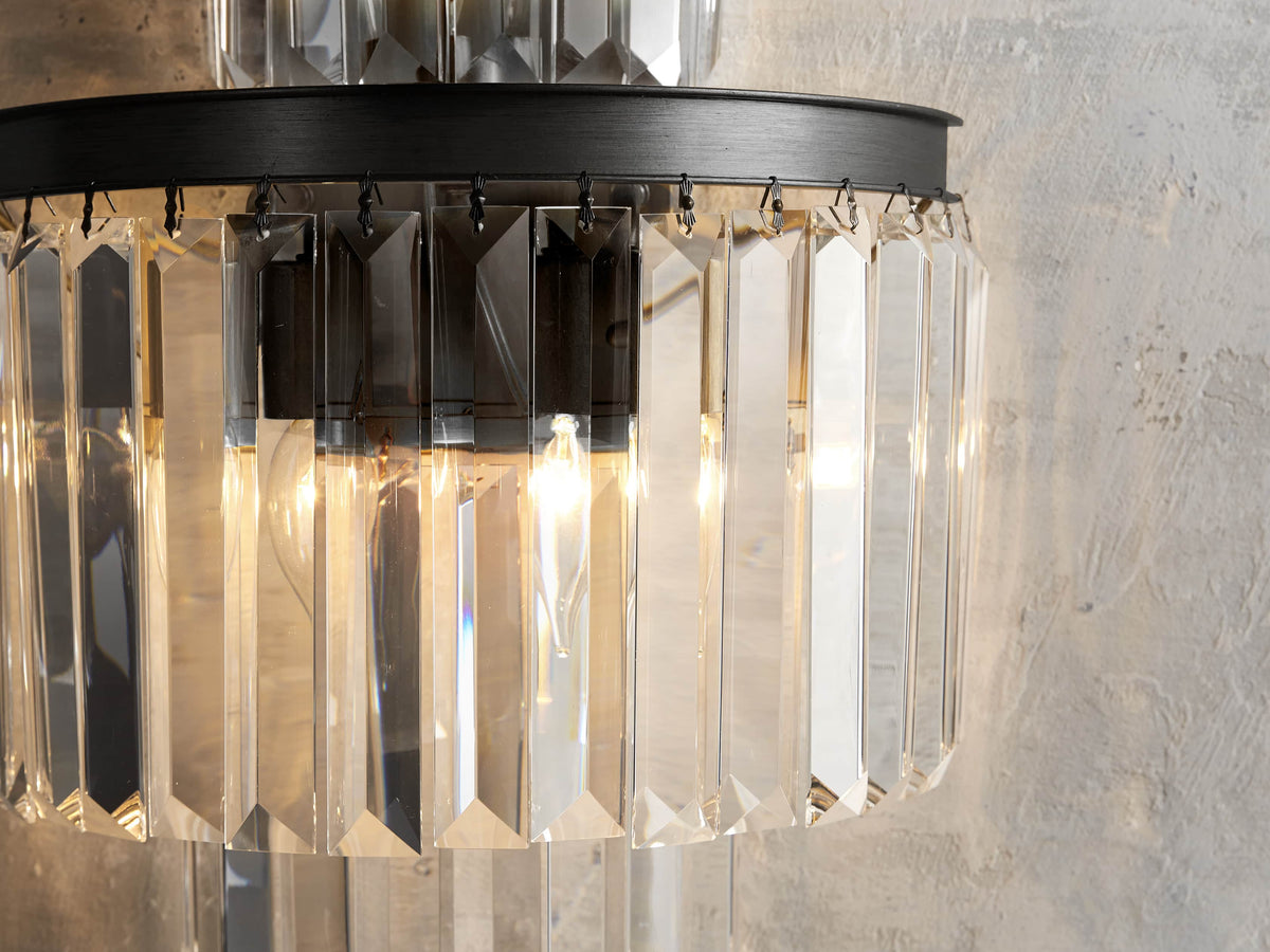 Leyland Prism Crystal 3-Light Wall Sconce