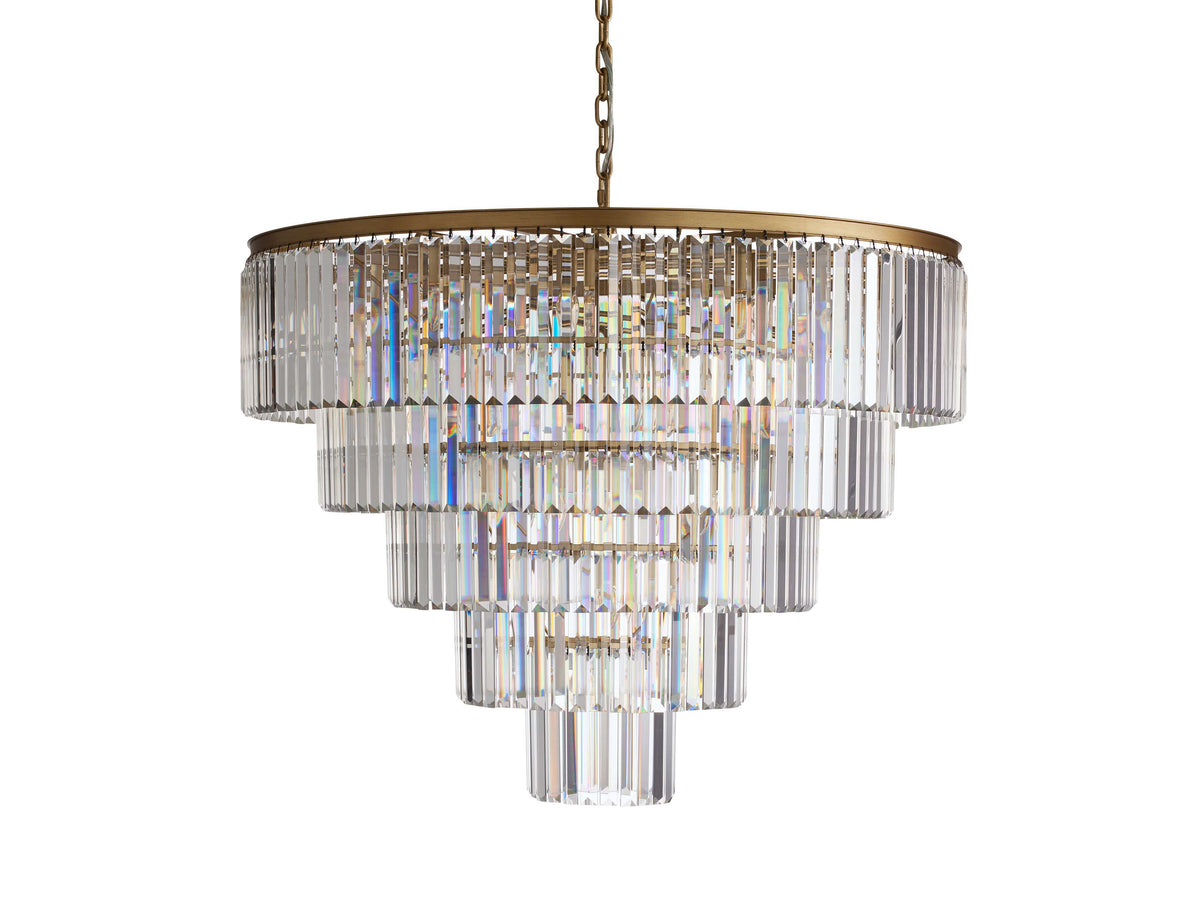 Leyland Prism Crystal Tiered Round Chandelier