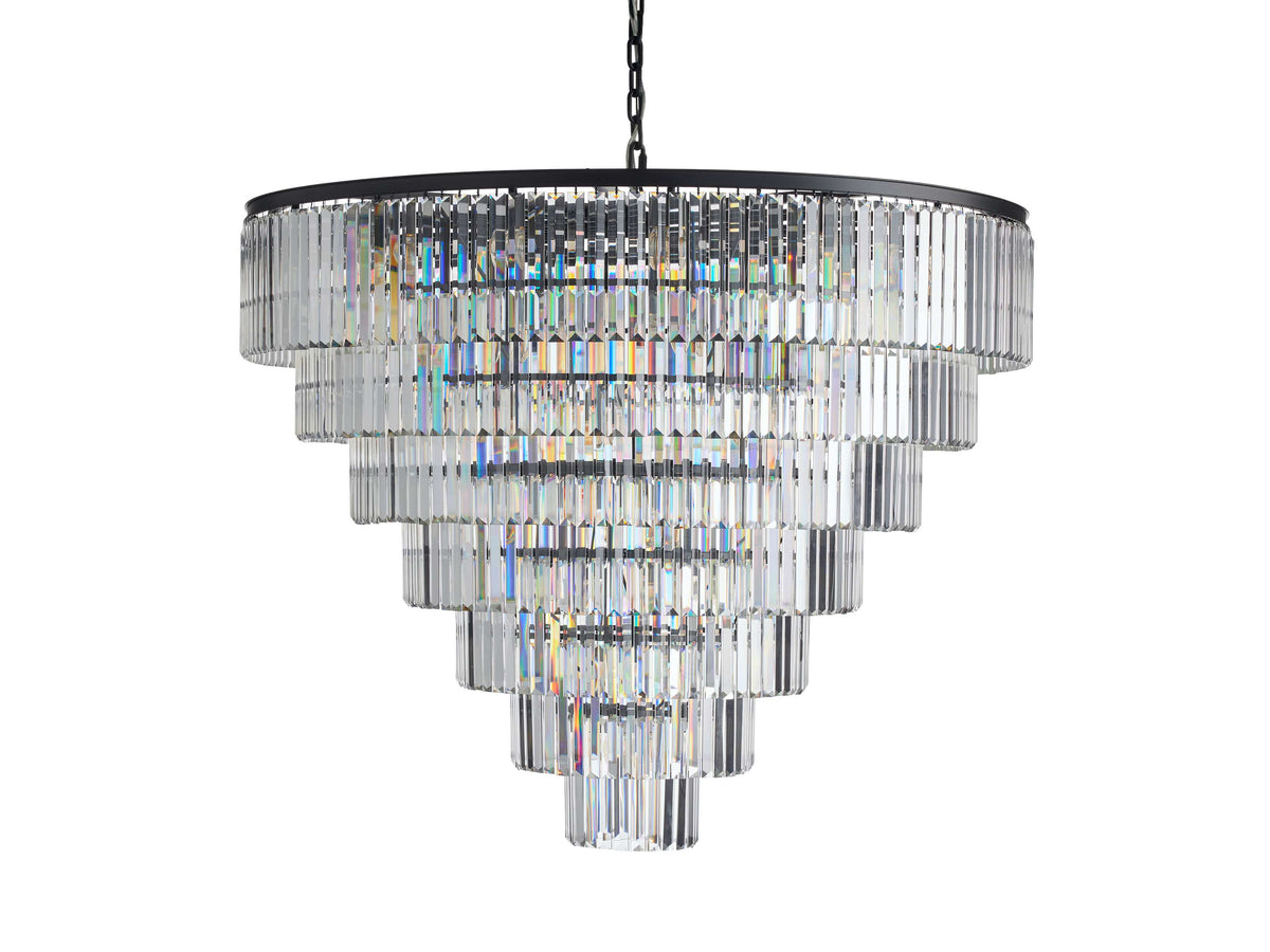 Leyland Prism Crystal Tiered Round Chandelier