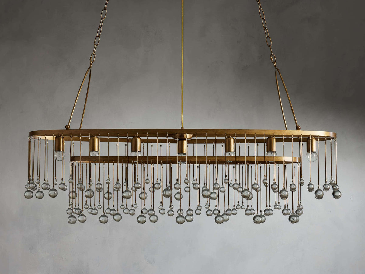 Aubrey Crystal Ball Oval Chandelier