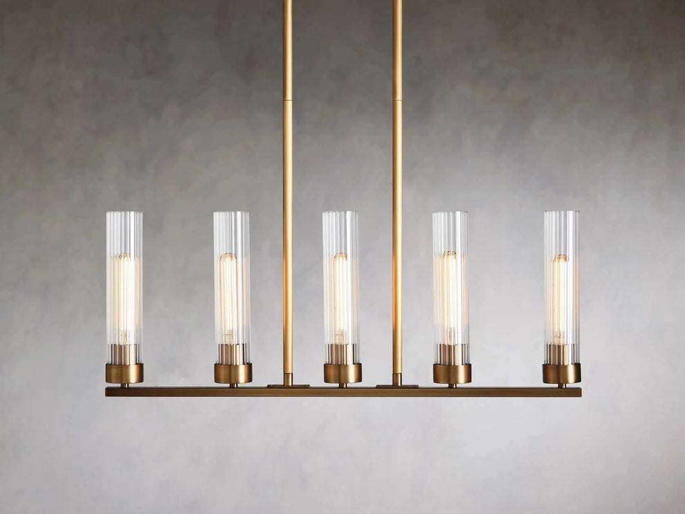 Andreas Modern Glass Linear Chandelier