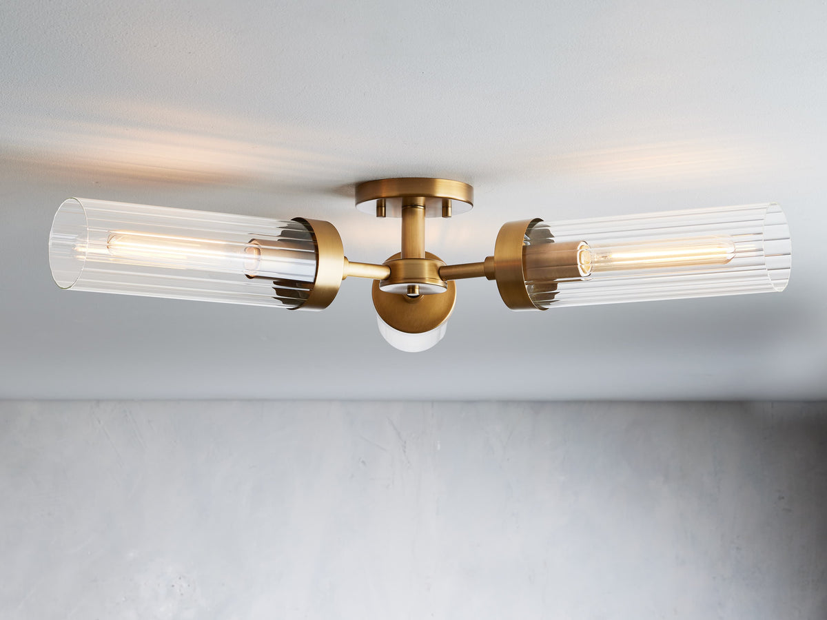 Andreas Modern Glass Flush Mount
