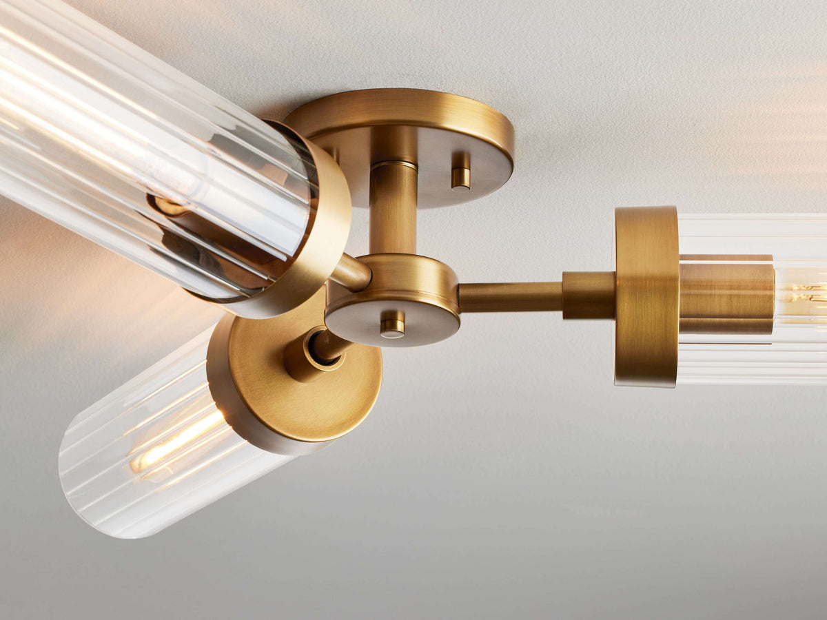 Andreas Modern Glass Flush Mount