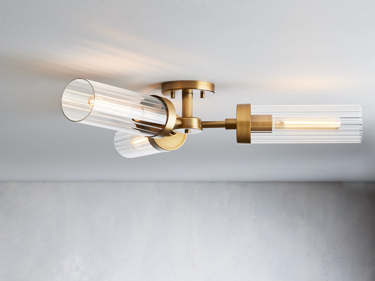Andreas Modern Glass Flush Mount