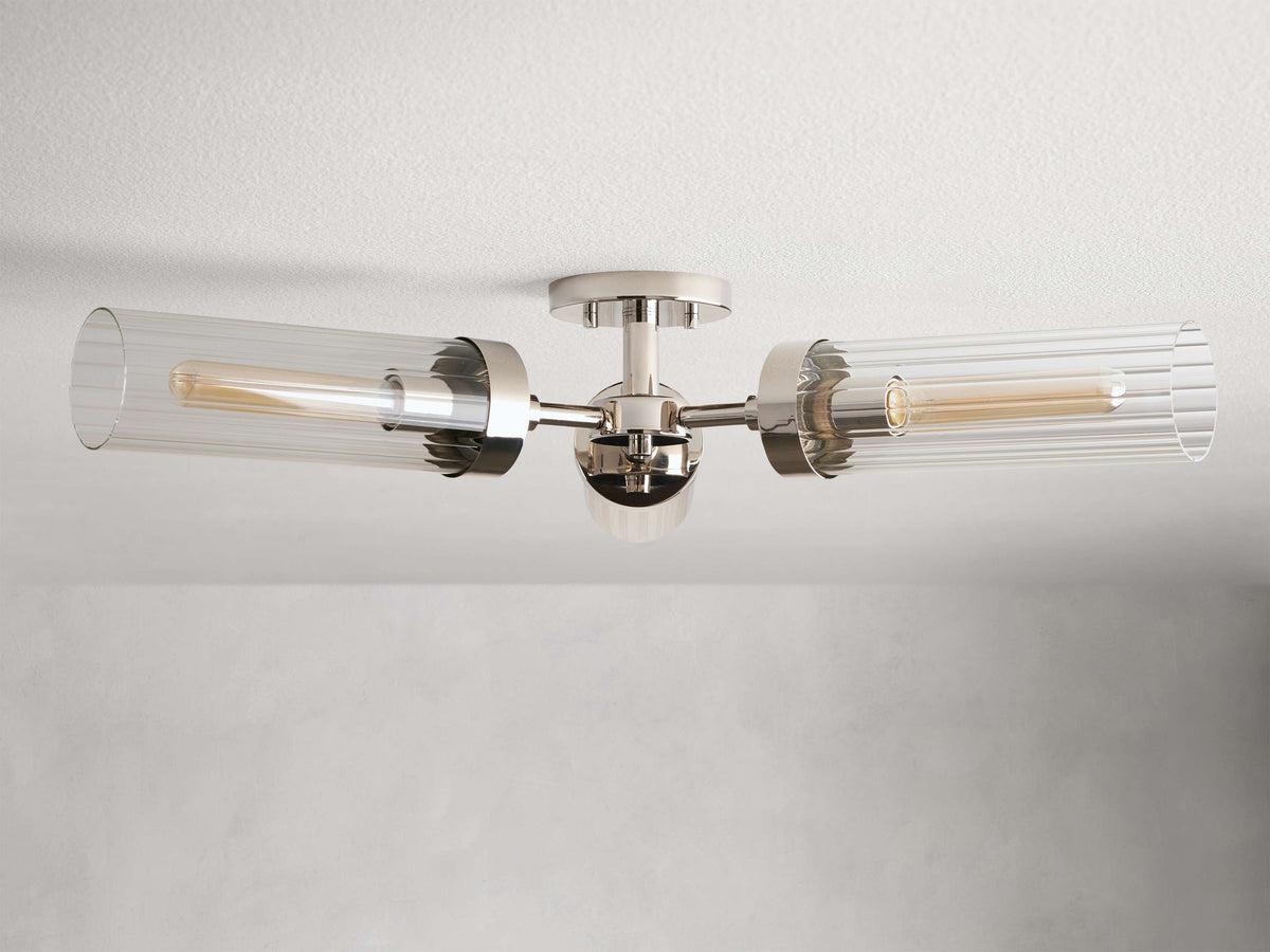 Andreas Modern Glass Flush Mount