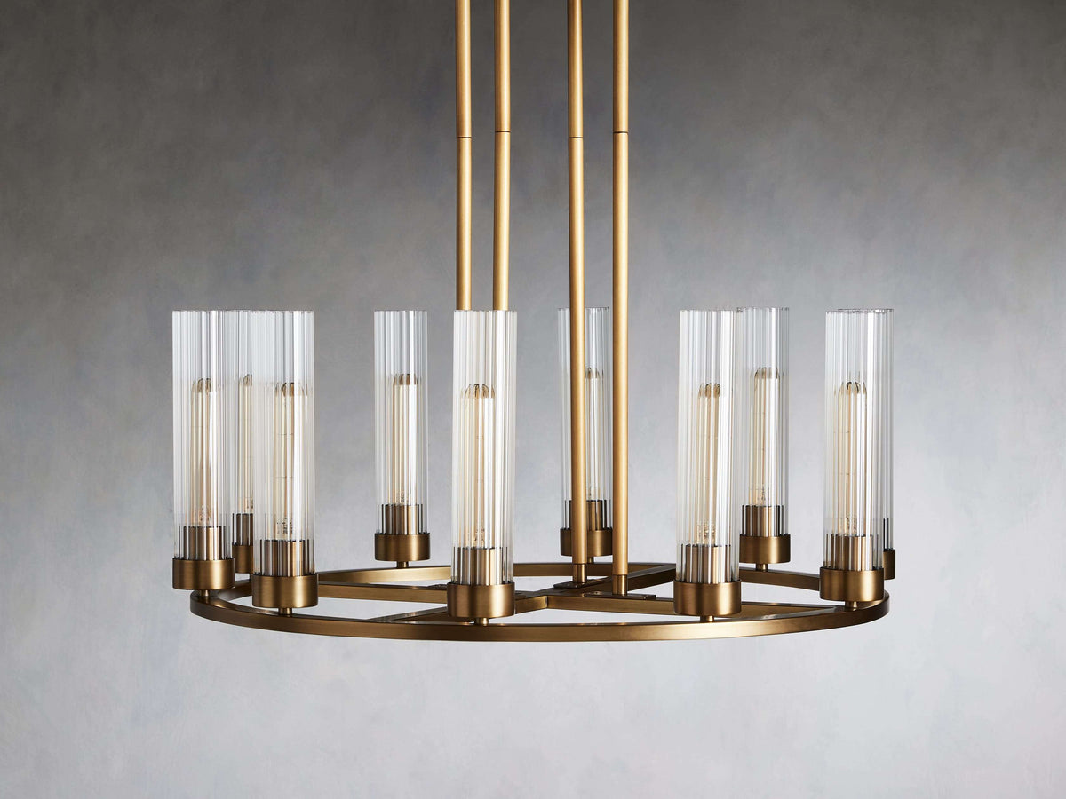 Andreas Modern Glass Round Chandelier