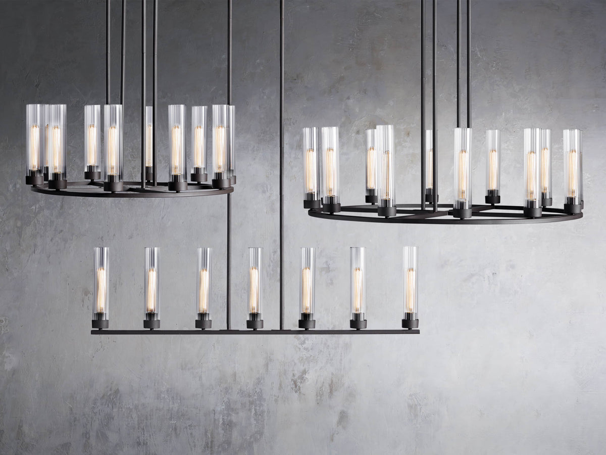 Andreas Modern Glass Round Chandelier