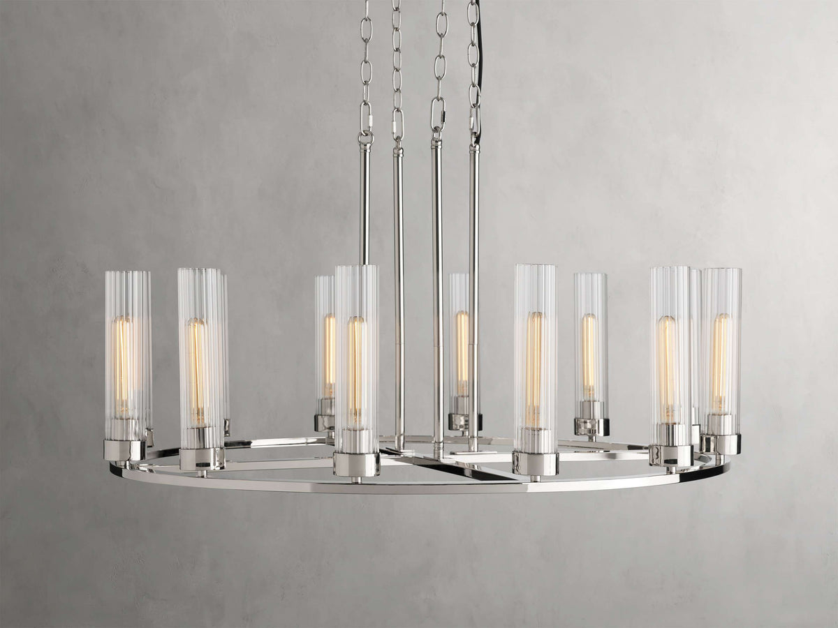 Andreas Modern Glass Round Chandelier