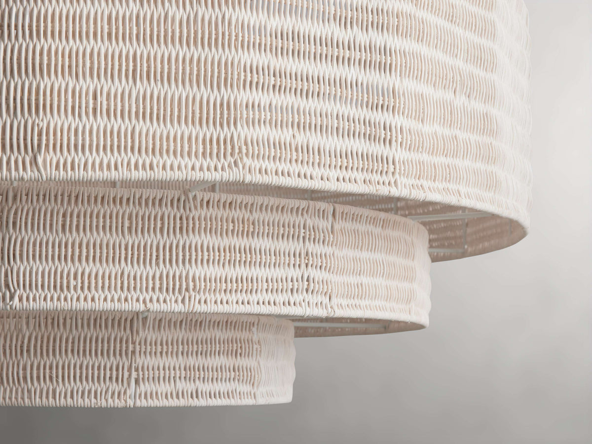 Paloma Handcrafted Rattan Tiered Chandelier