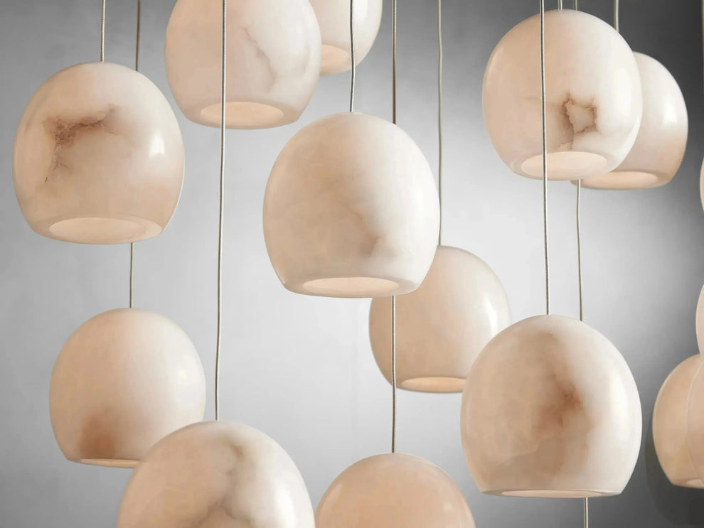 Arica Natural Alabaster Linear Chandelier