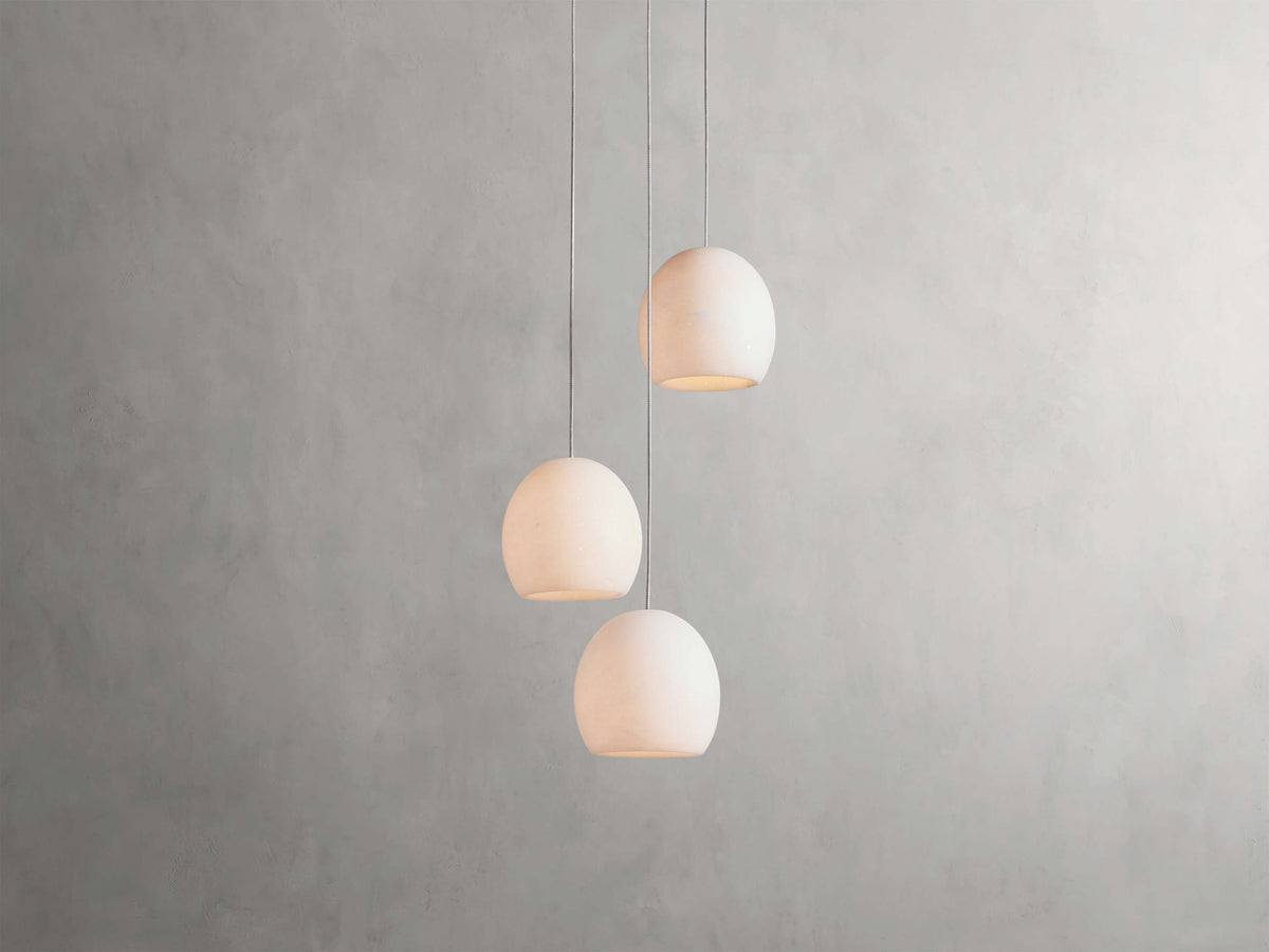 Arica Natural Alabaster Round Chandelier