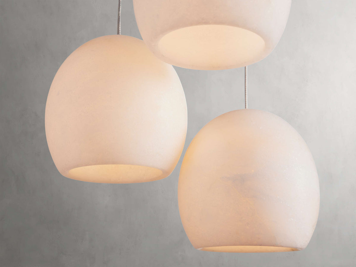 Arica Natural Alabaster Round Chandelier