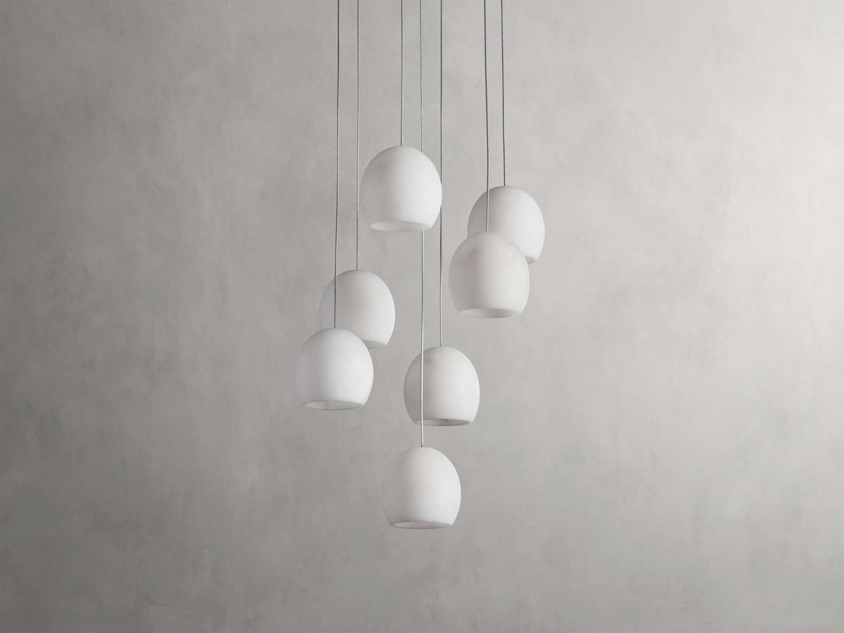 Arica Natural Alabaster Round Chandelier