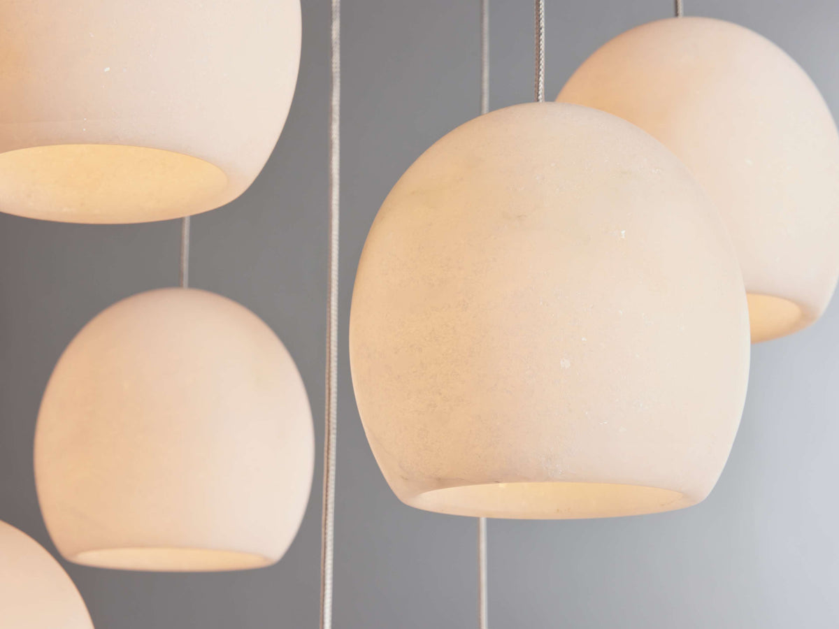 Arica Natural Alabaster Round Chandelier